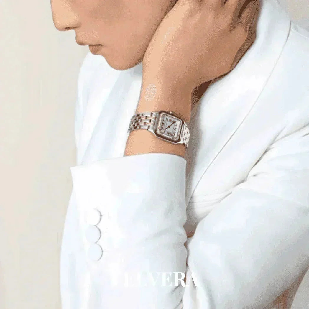 Montre Femme - Panthère Two Tone Diamond Rose Gold & Silver. - Ma boutique