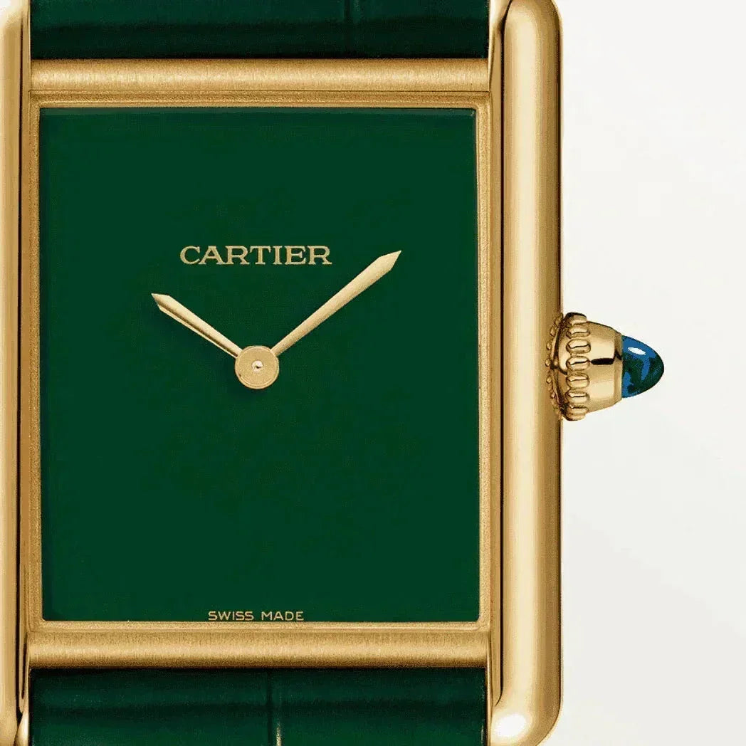 Montre Femme - Tank Louis Vert & Gold - Ma boutique