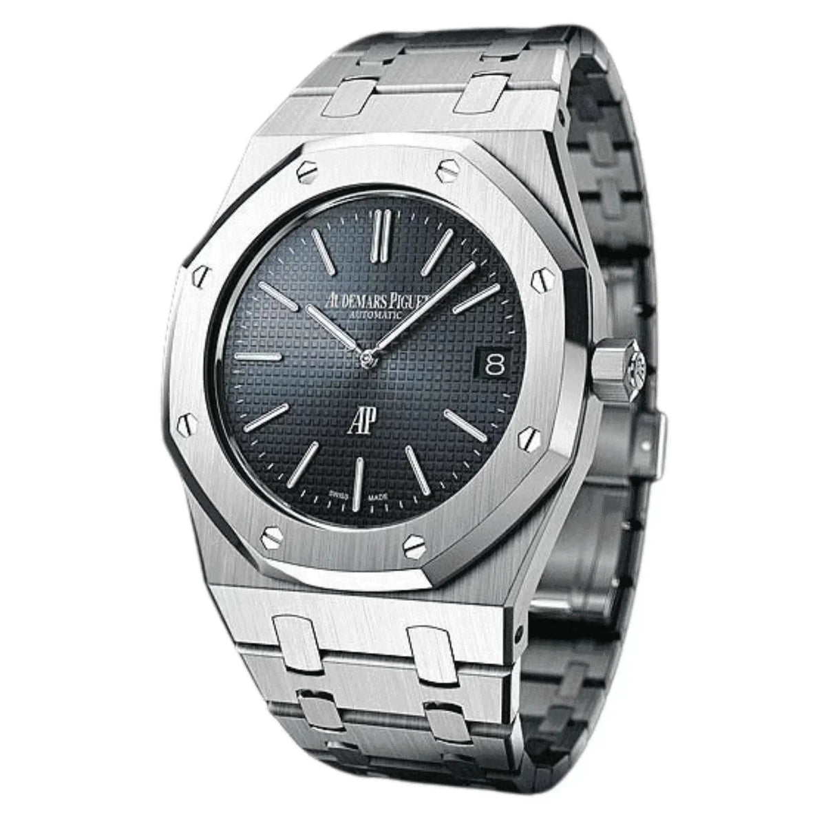Audemars Piguet Royal Oak blue dial 41mm men's luxury watch with stainless steel bracelet