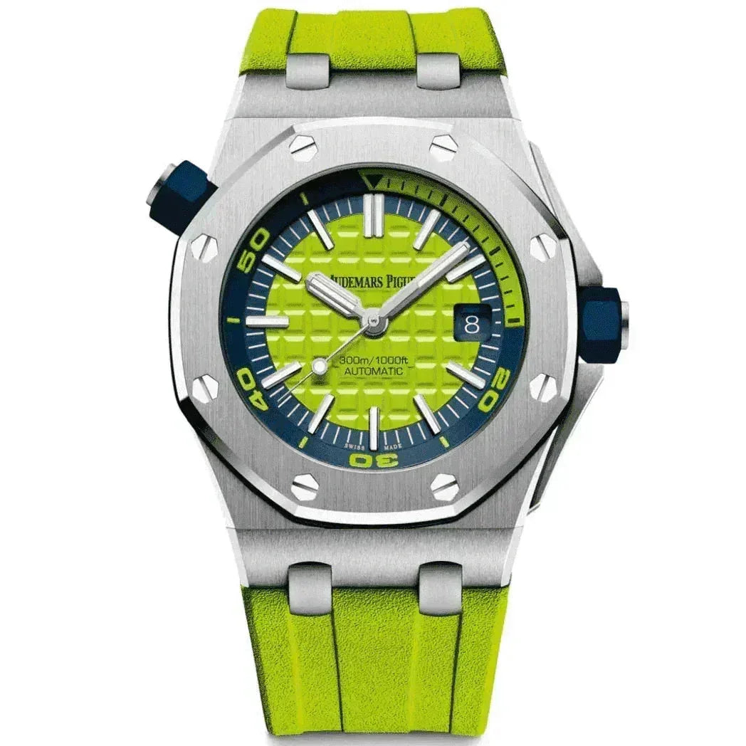 Audemars Piguet Royal Oak Offshore Diver Chronograph with lime green strap and dial