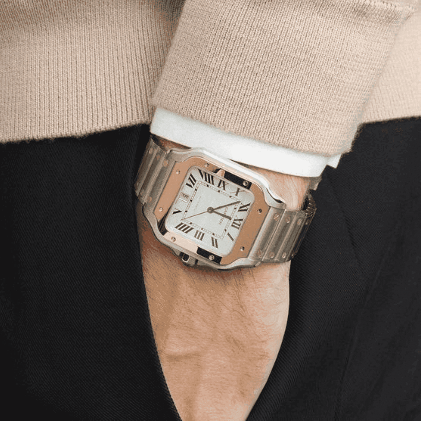 Montre Homme - Cart Santos Acier & Or - VELVERA