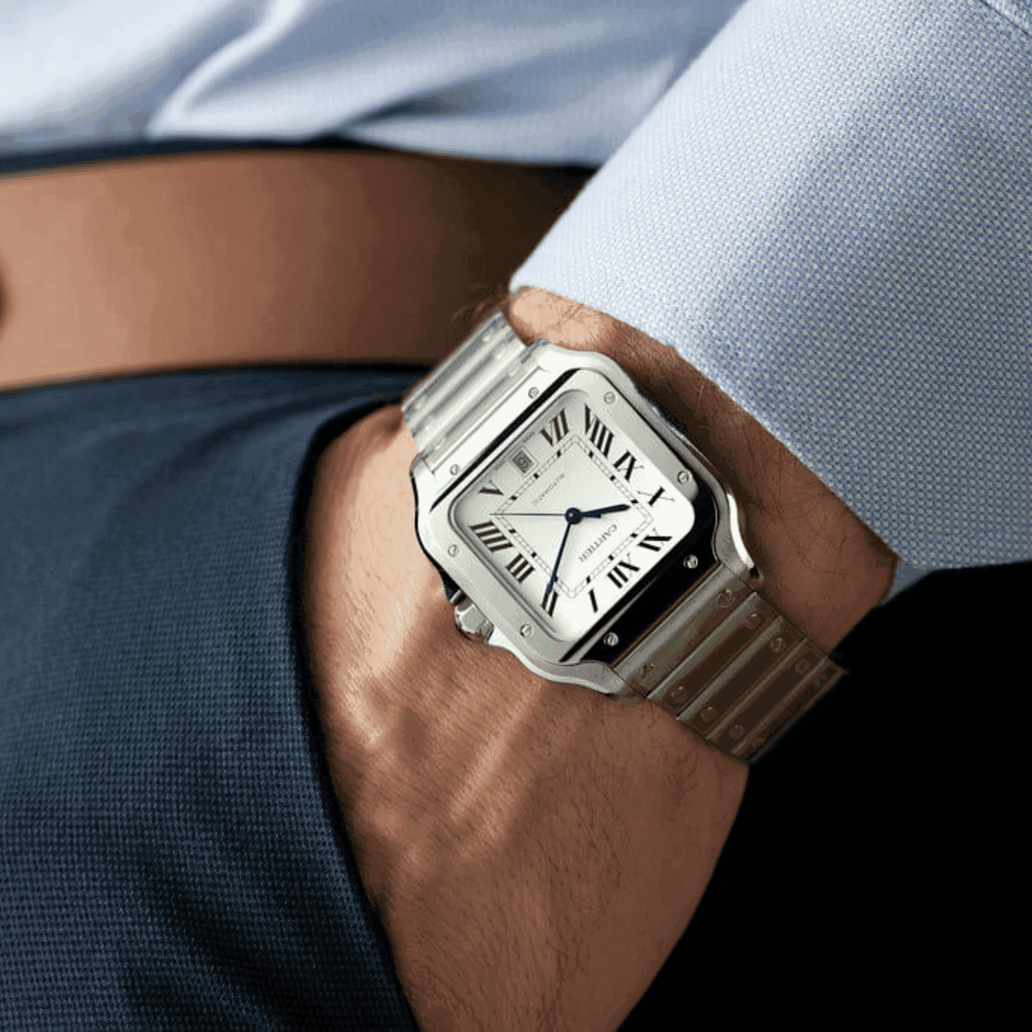 Montre Homme - Cart Santos Blanc - VELVERA