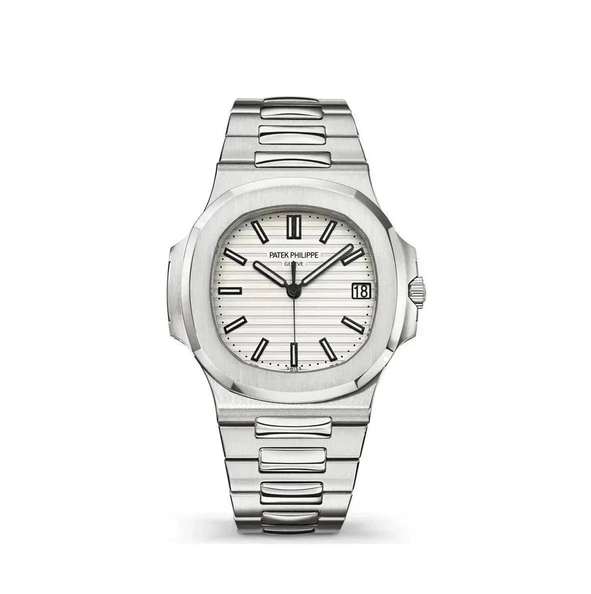 Patek Philippe Nautilus 5711/1A men's stainless steel automatic watch with white dial