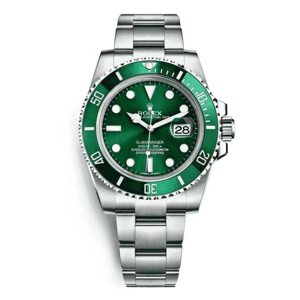 Rolex Submariner Hulk 116610LV green dial stainless steel men's luxury watch