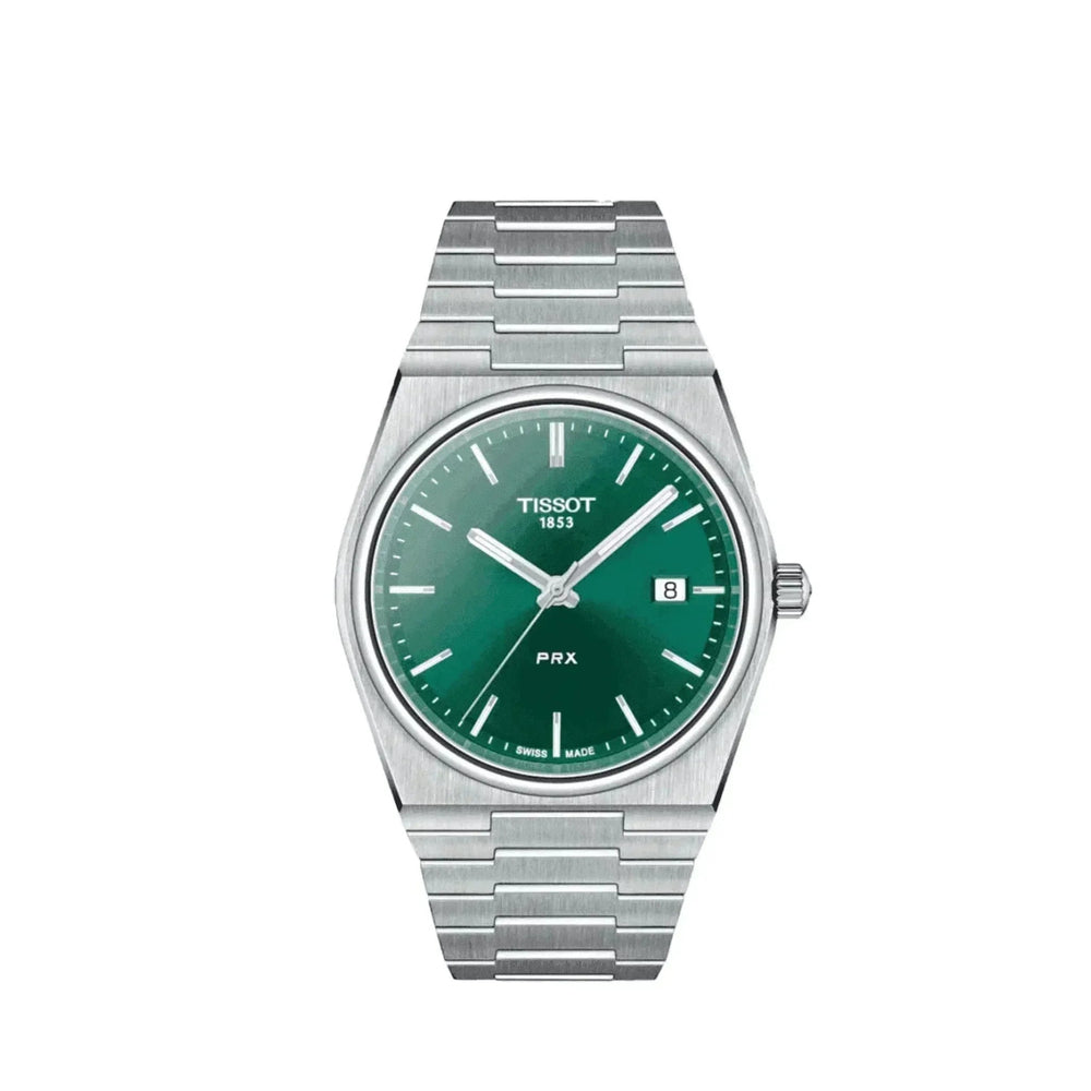 Tissot PRX Powermatic 80 men's watch green dial silver stainless steel bracelet