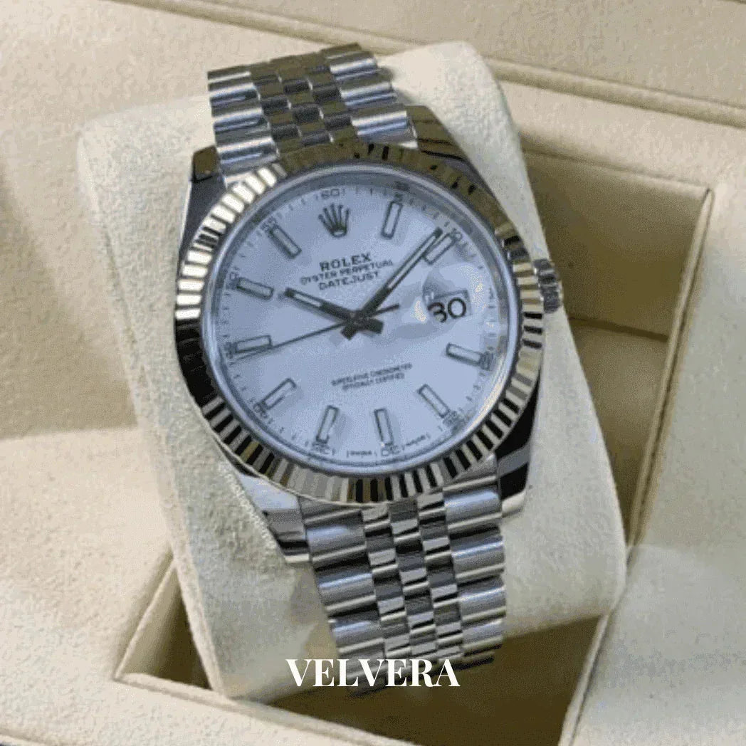 Montre Homme - Datejust 41 Blanc - VELVERA