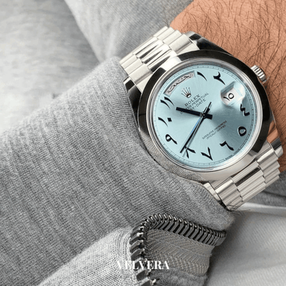 Montre Homme - Day-Date Arabic Blue Dial