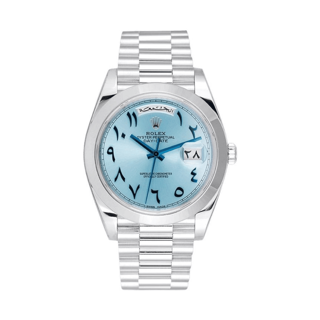 Montre Homme - Day-Date Arabic Blue Dial