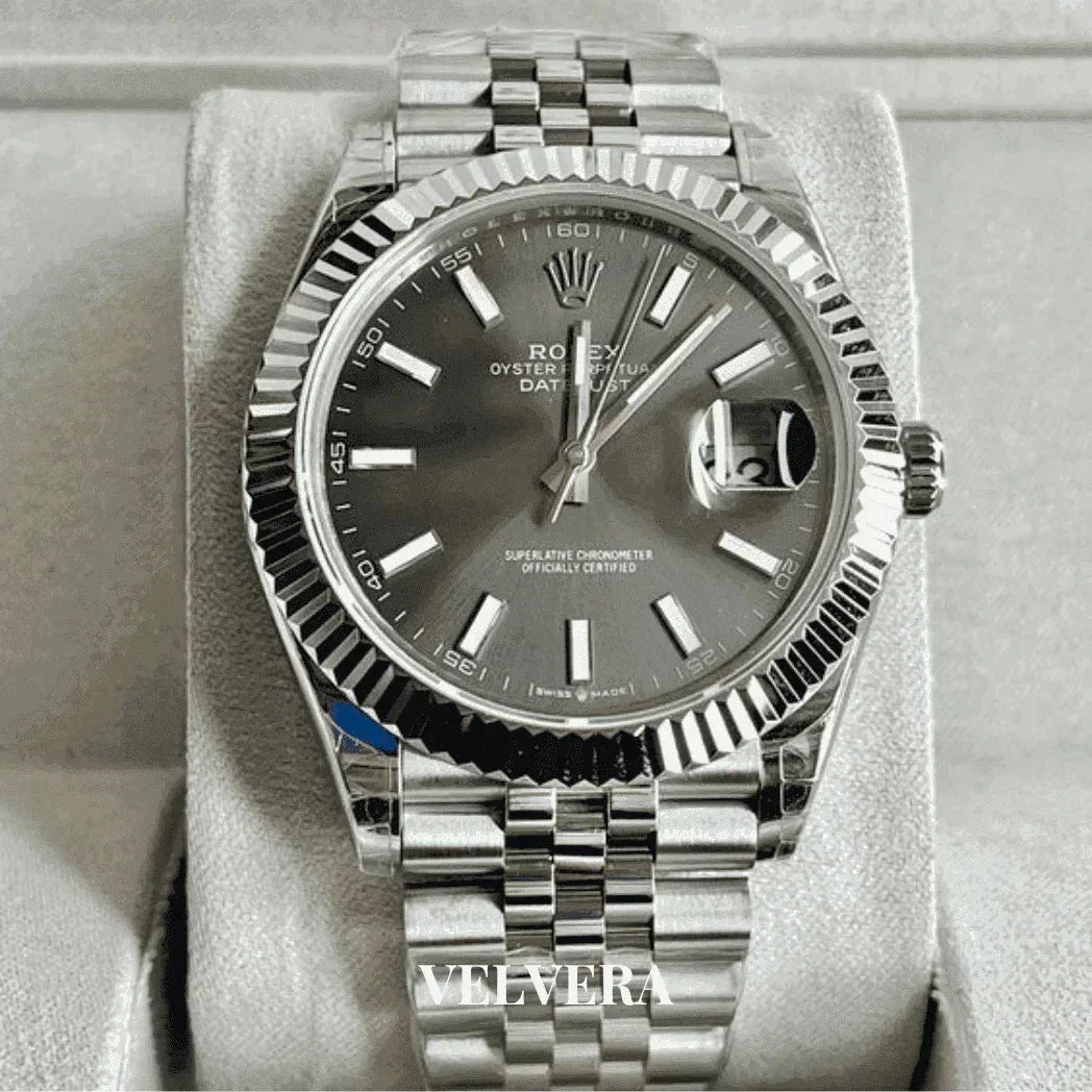 Montre Homme - Datejust 41 Gris - VELVERA