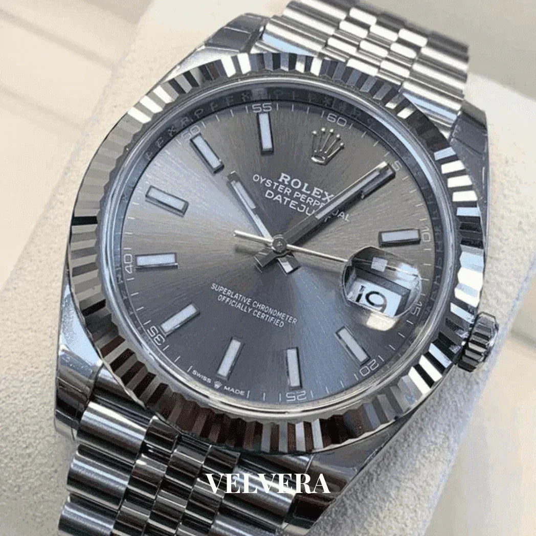 Montre Homme - Datejust 41 Gris - VELVERA