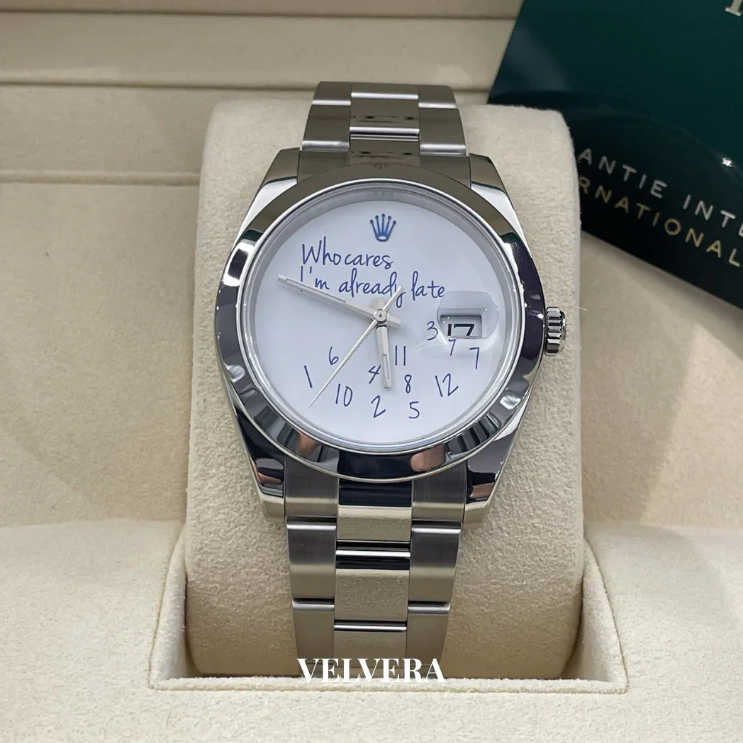 Montre Homme - Datejust "Who cares I'am already late"