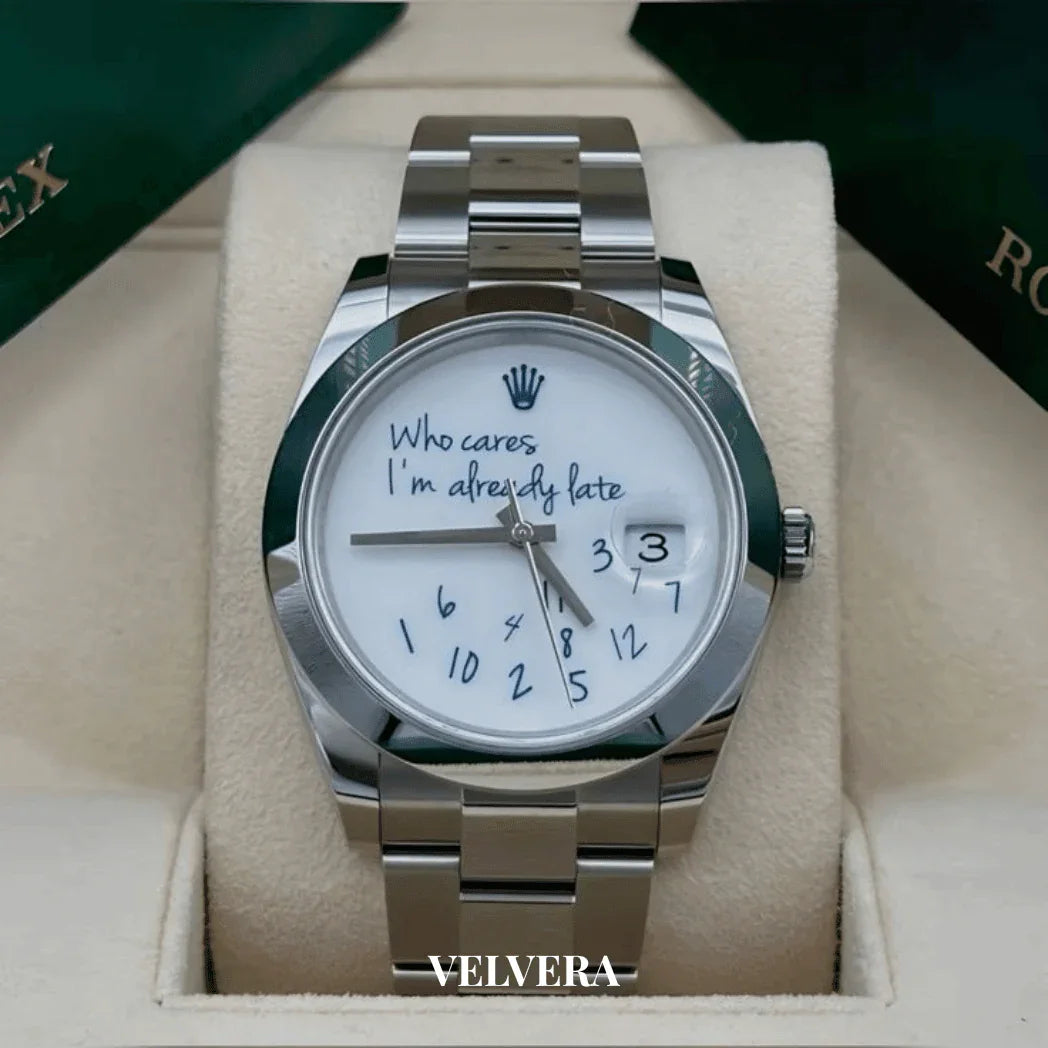 Montre Homme - Datejust "Who cares I'am already late"