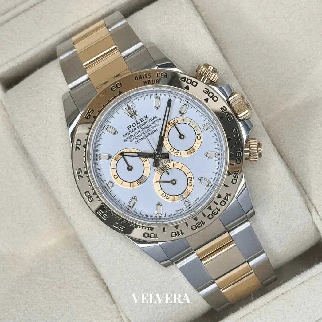 Montre Homme - Daytona Fond Blanc et Gold