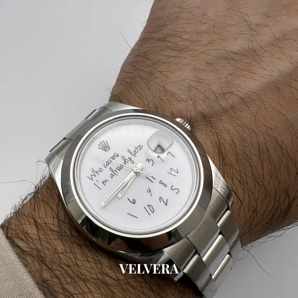 Montre Homme - Datejust "Who cares I'am already late"