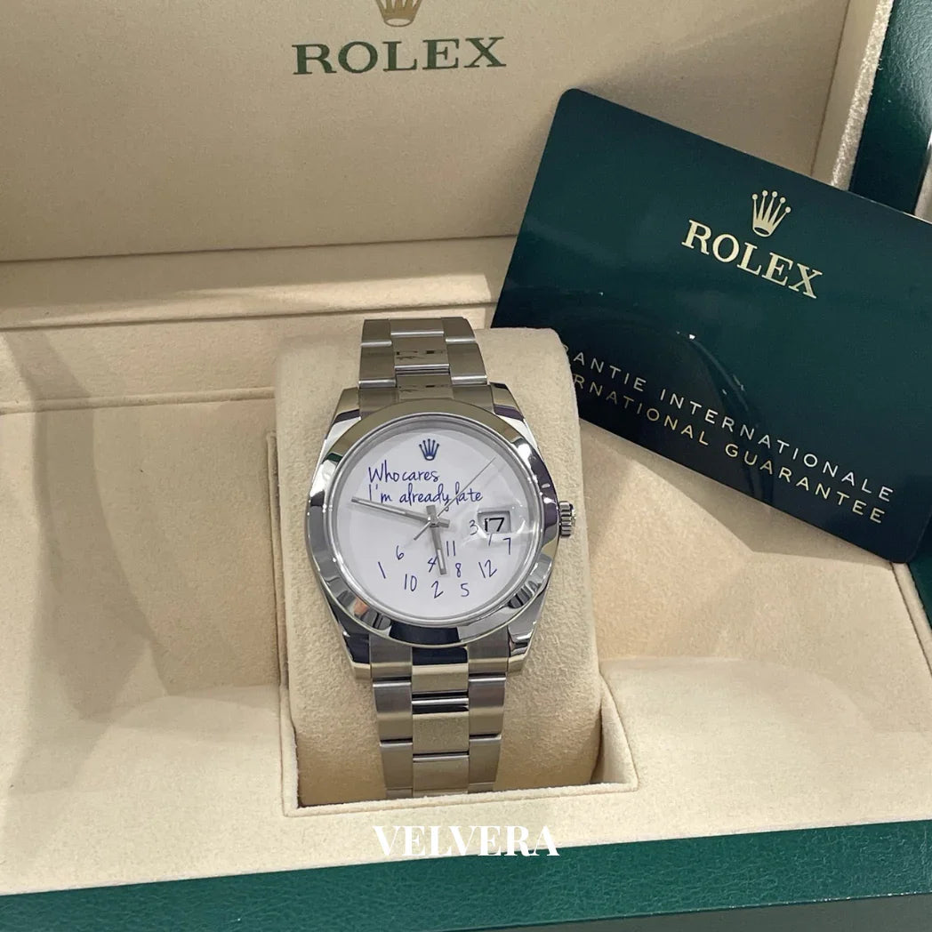 Montre Homme - Datejust "Who cares I'am already late"