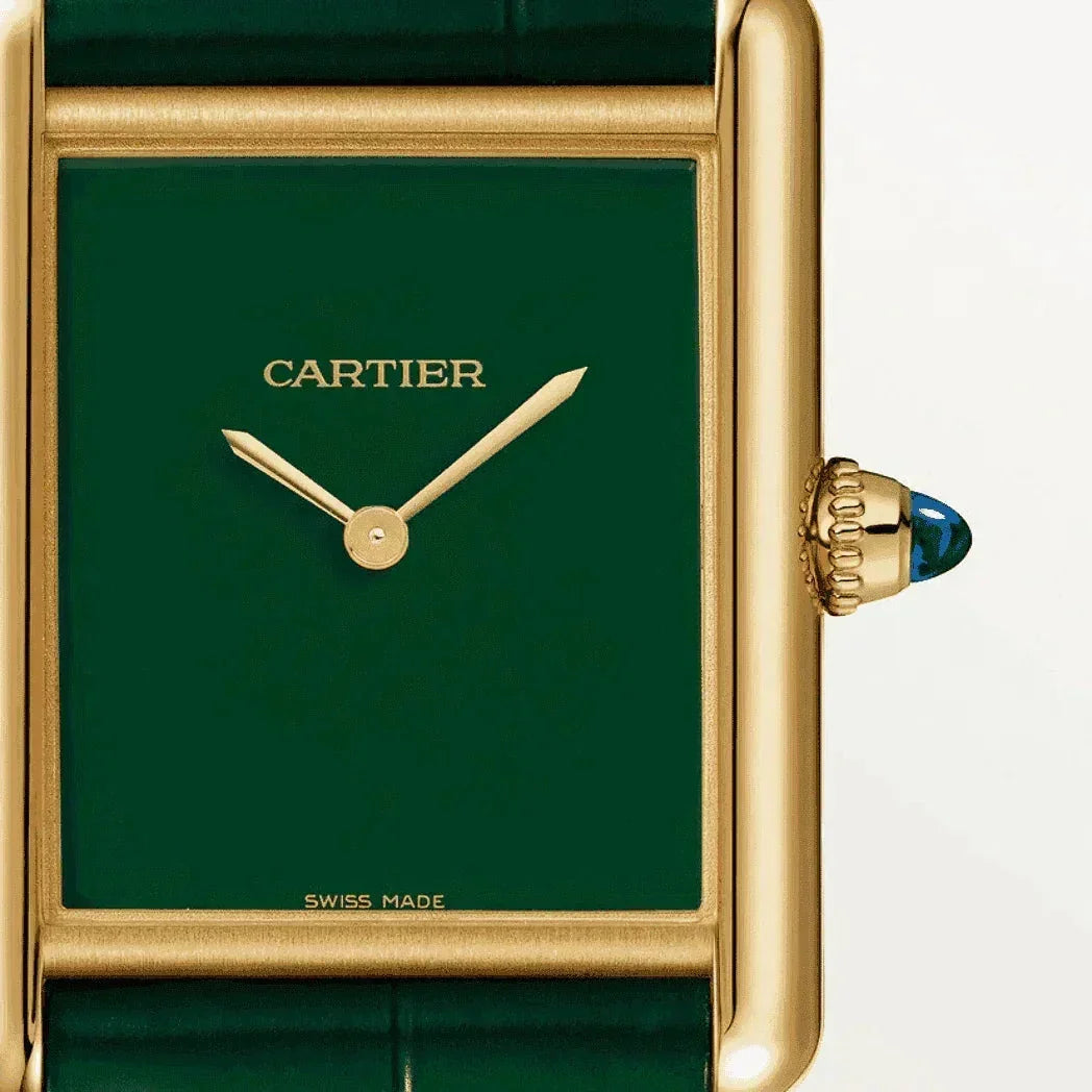Montre Femme - Tank Louis Vert & Gold - VELVERA