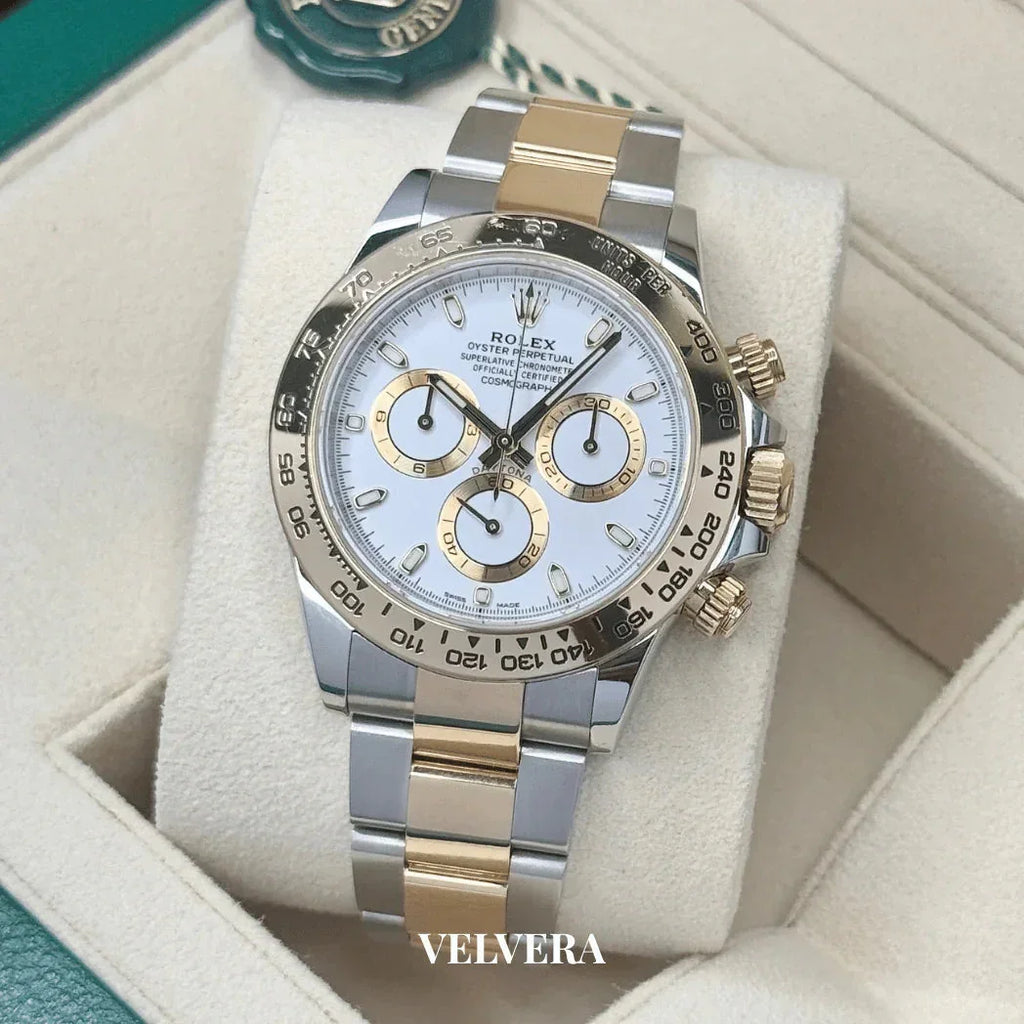 Montre Homme - Daytona Fond Blanc et Gold