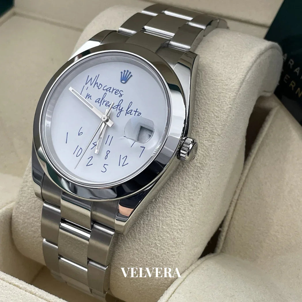Montre Homme - Datejust "Who cares I'am already late"