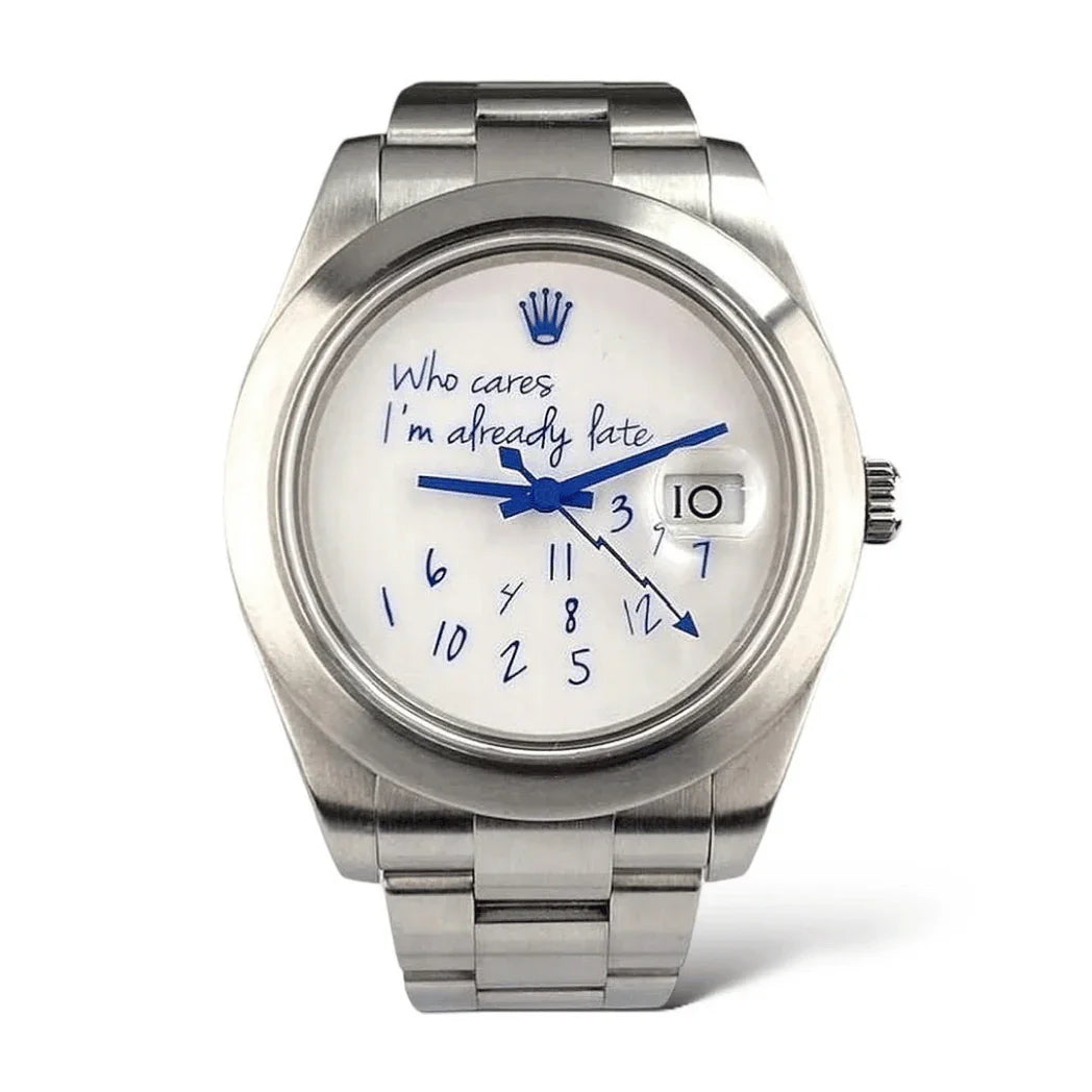 Montre Homme - Datejust "Who cares I'am already late"