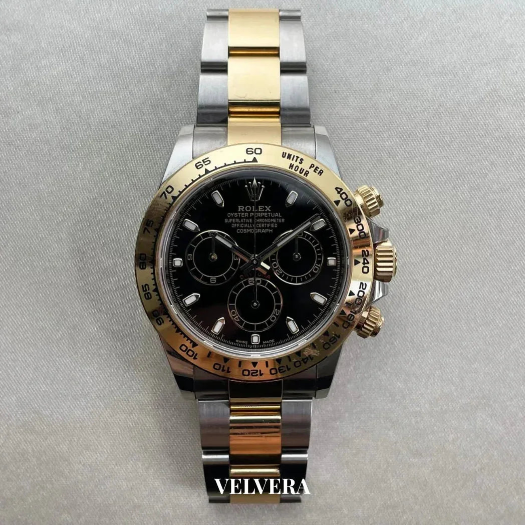 Montre Homme - Daytona fond Noir & Gold.