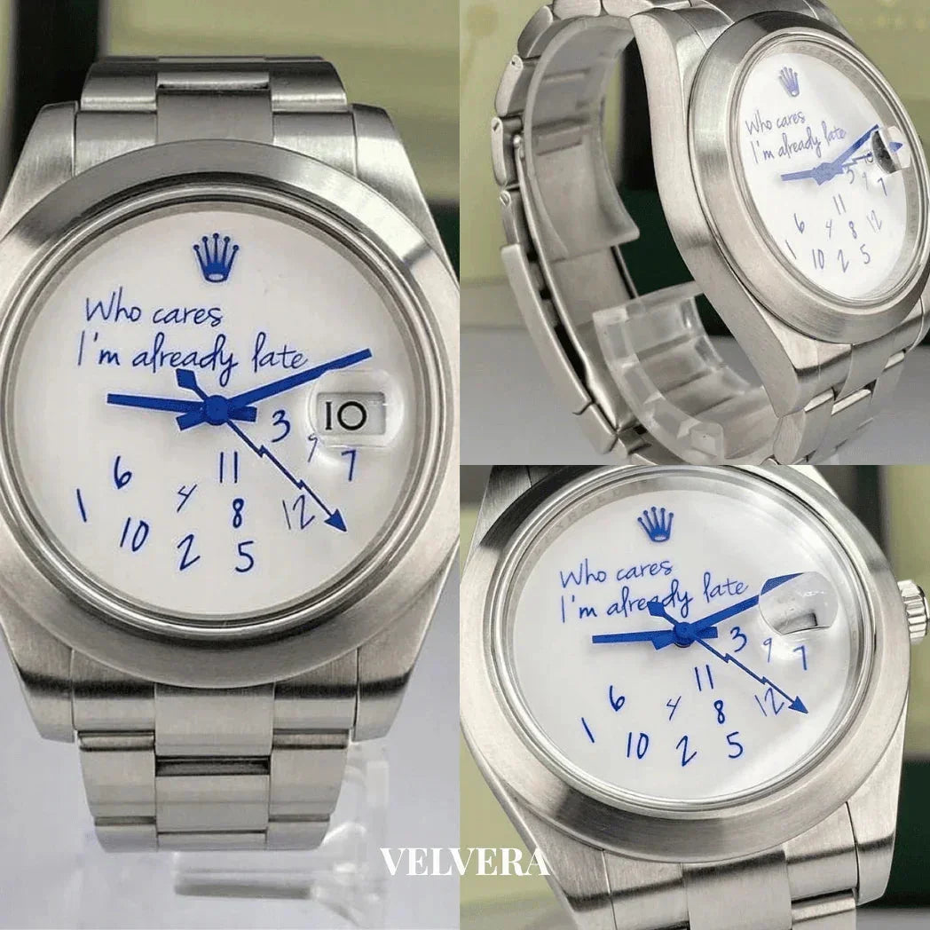 Montre Homme - Datejust "Who cares I'am already late" - Ma boutique