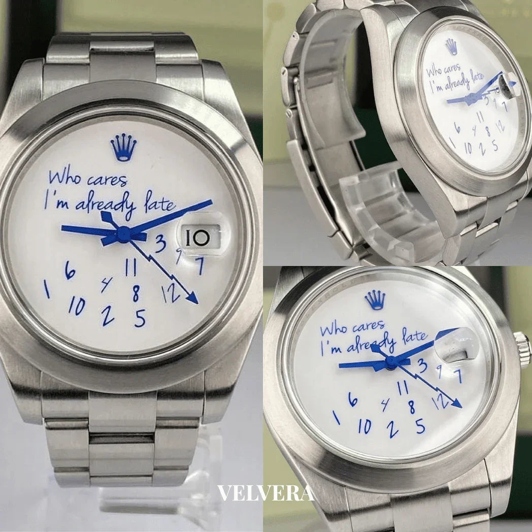 Montre Homme - Datejust "Who cares I'am already late"