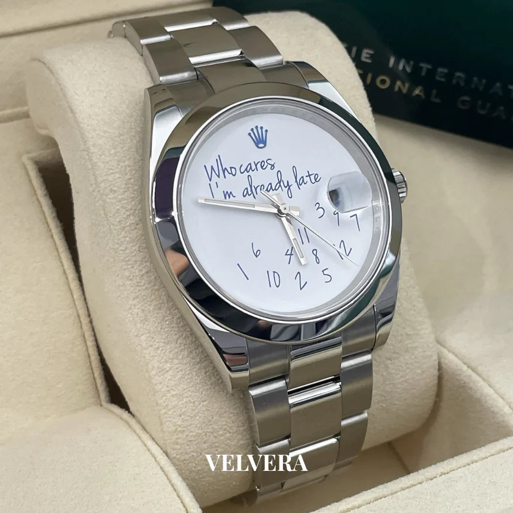 Montre Homme - Datejust "Who cares I'am already late"