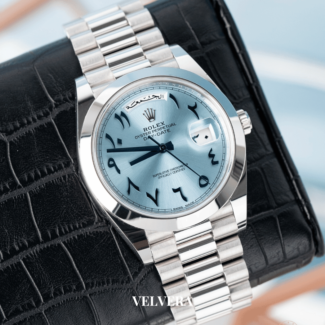 Montre Homme - Day-Date Arabic Blue Dial