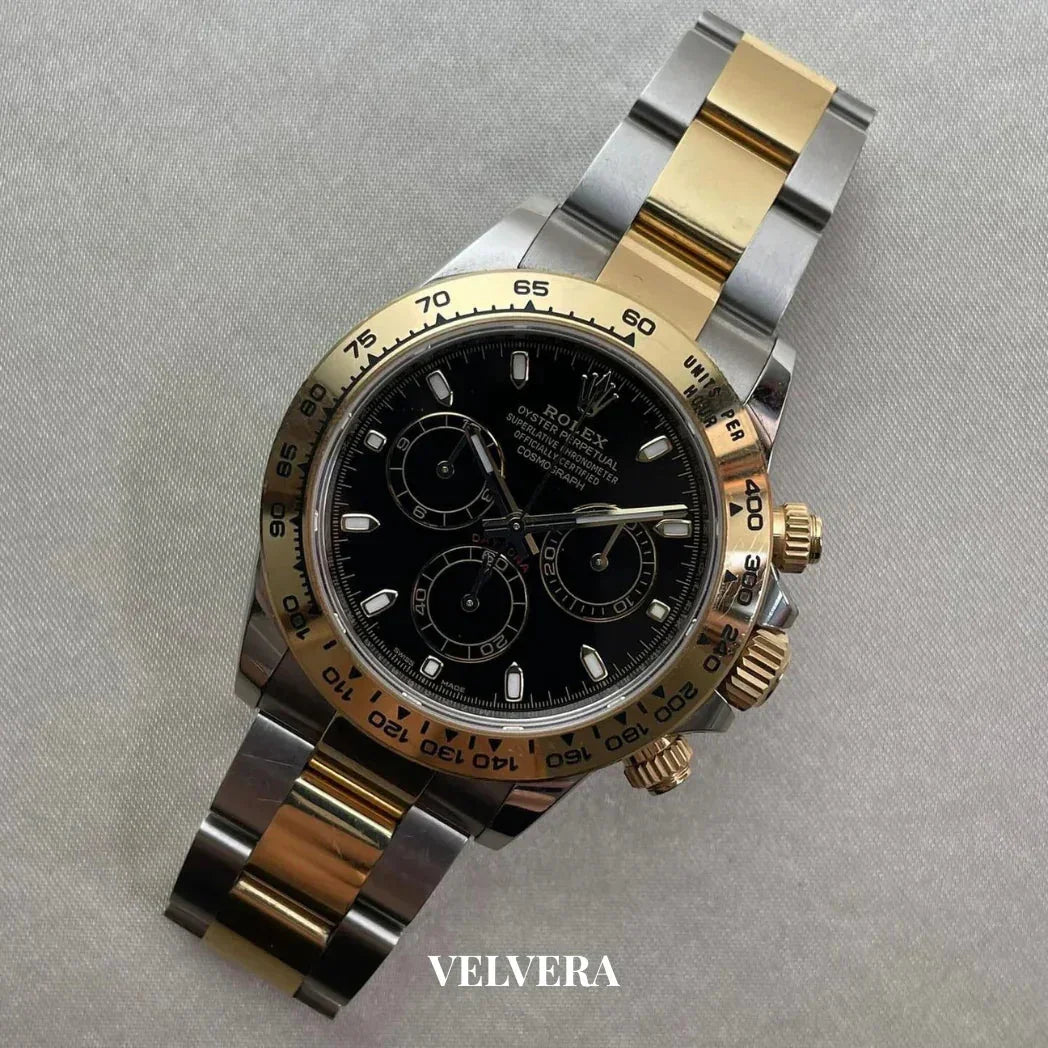 Montre Homme - Daytona fond Noir & Gold.