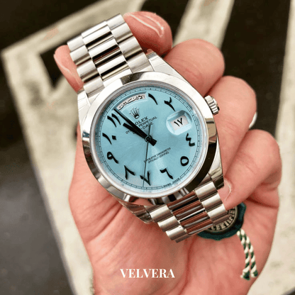 Montre Homme - Day-Date Arabic Blue Dial