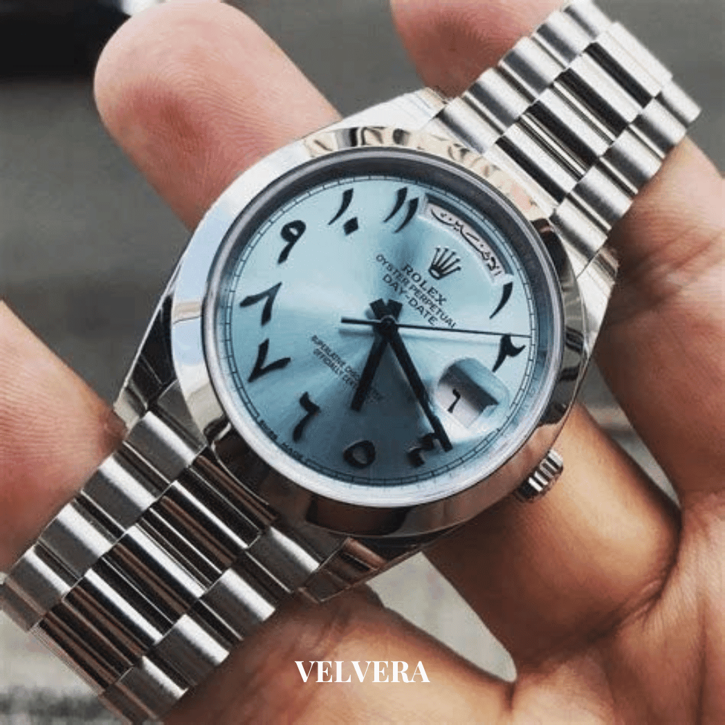 Montre Homme - Day-Date Arabic Blue Dial