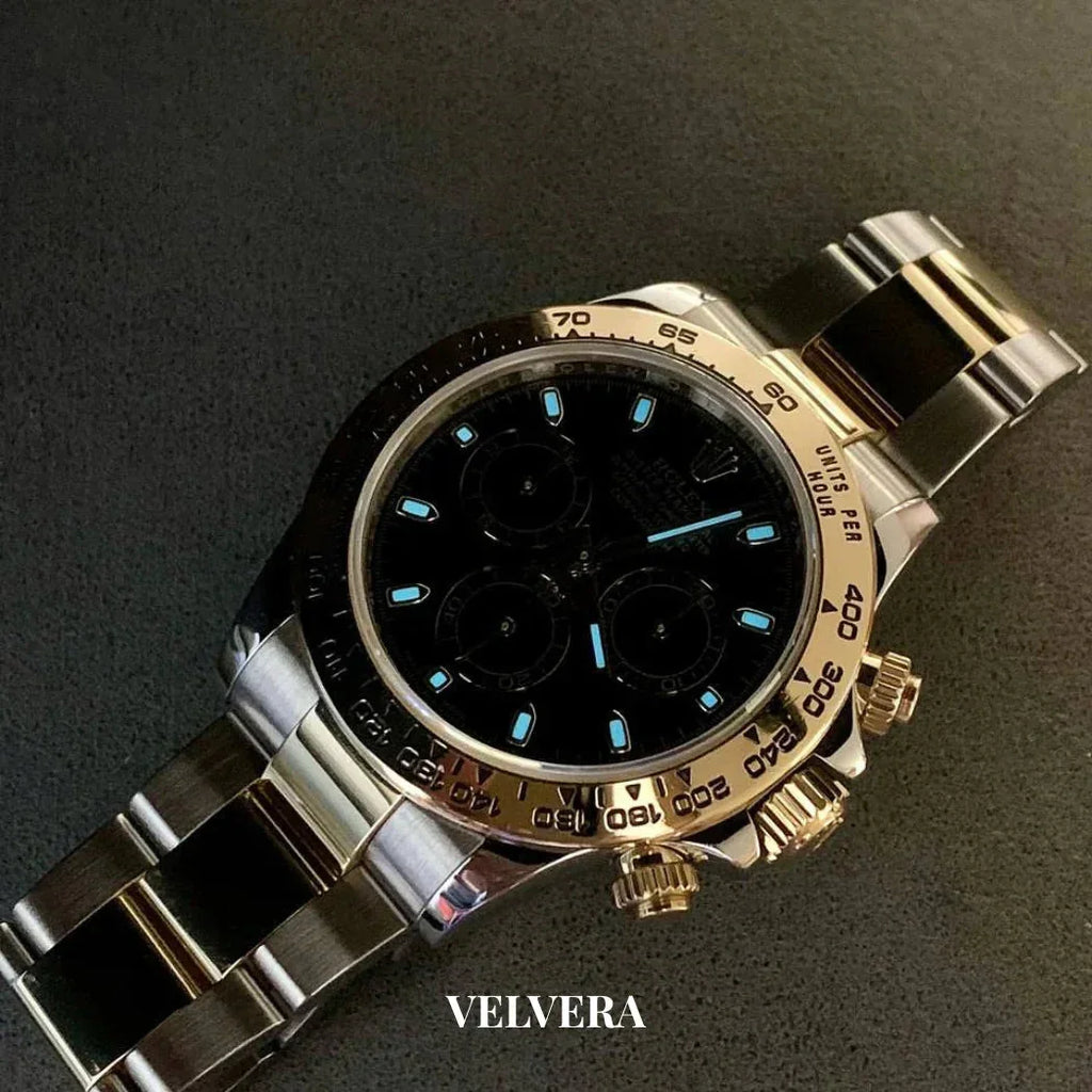 Montre Homme - Daytona fond Noir & Gold.