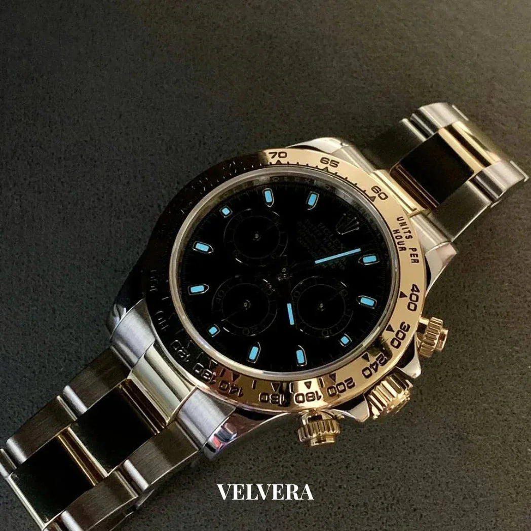 Montre Homme - Daytona fond Noir & Gold.