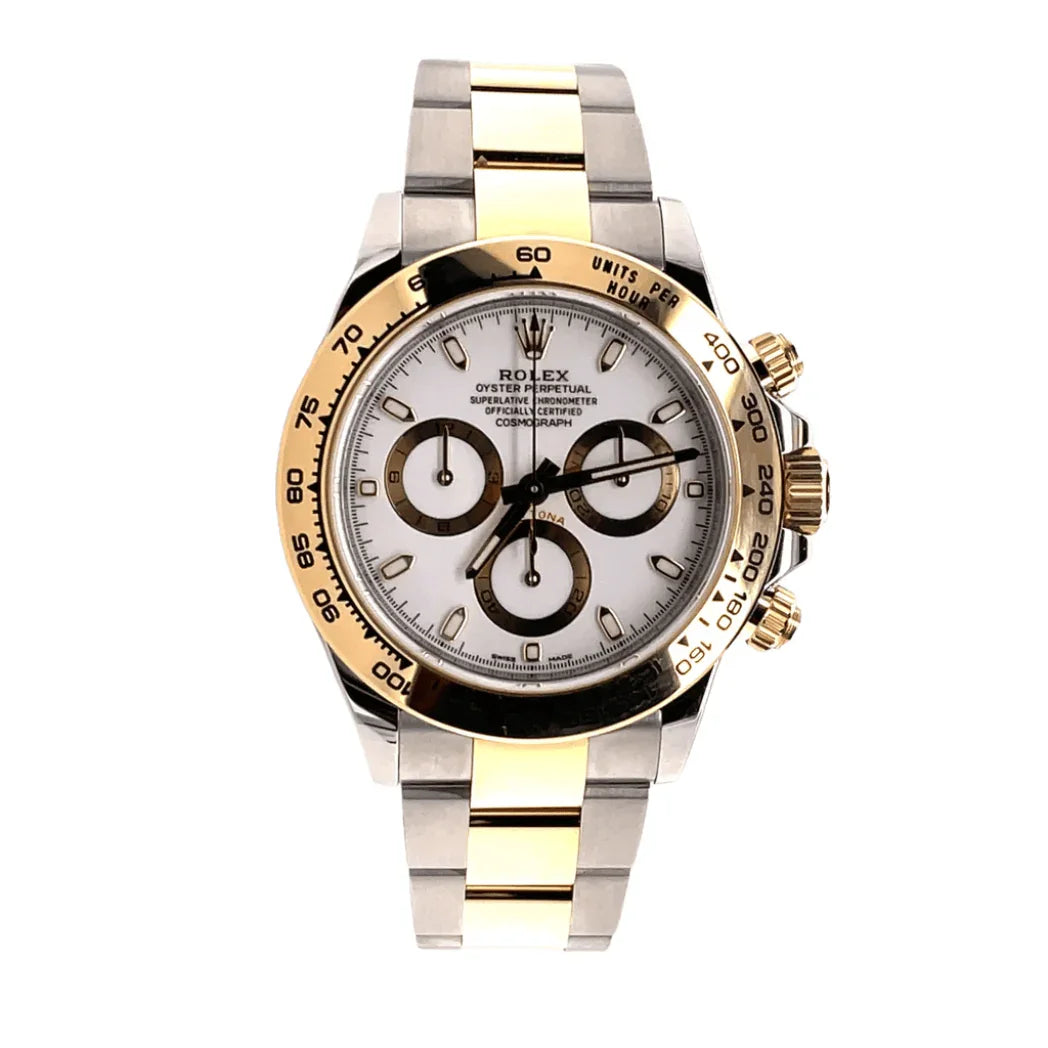 Montre Homme - Daytona Fond Blanc et Gold