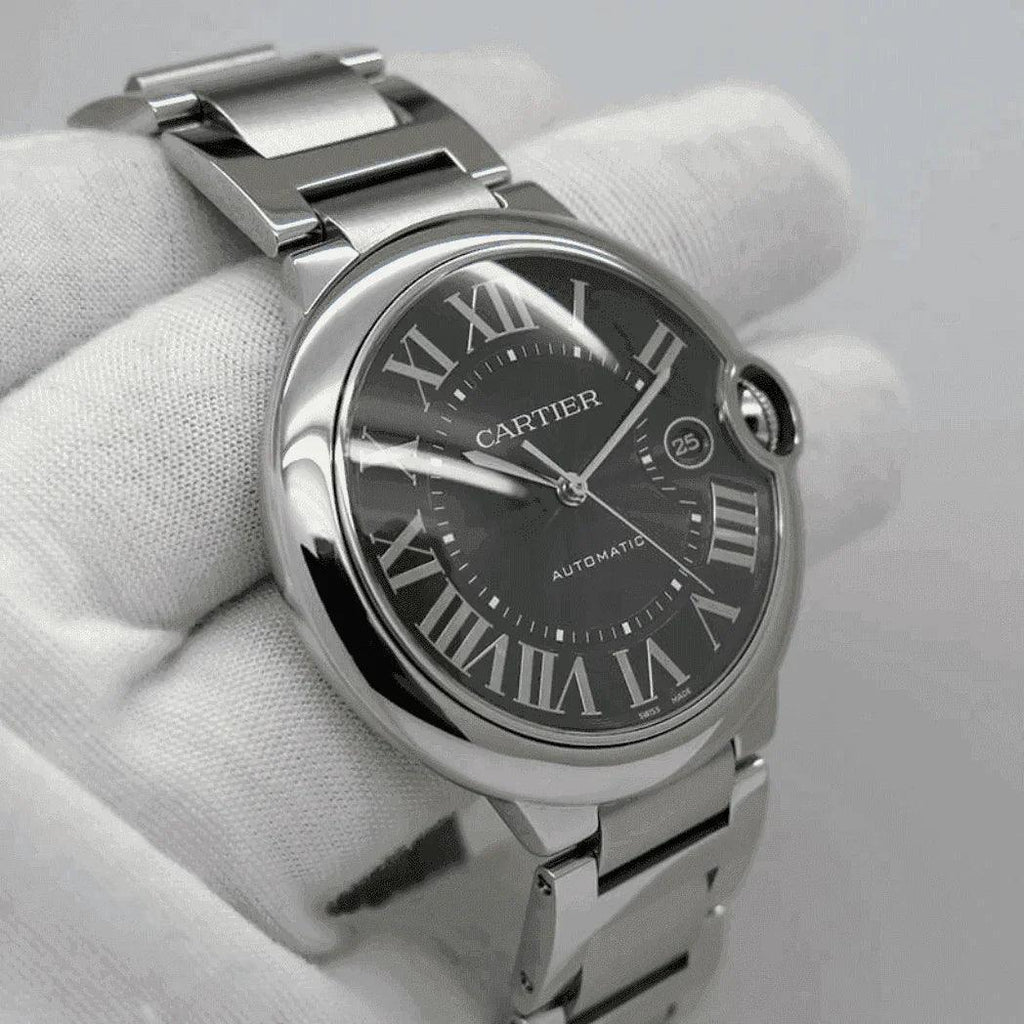 Montre Femme - Ballon Bleu Acier Fond Noir - Ma boutique