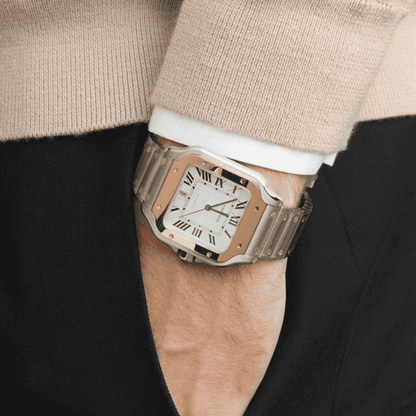 Montre Homme - Cart Santos Acier & Or - VELVERA