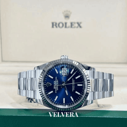 Montre homme - Datejust 41 Bleu - VELVERA