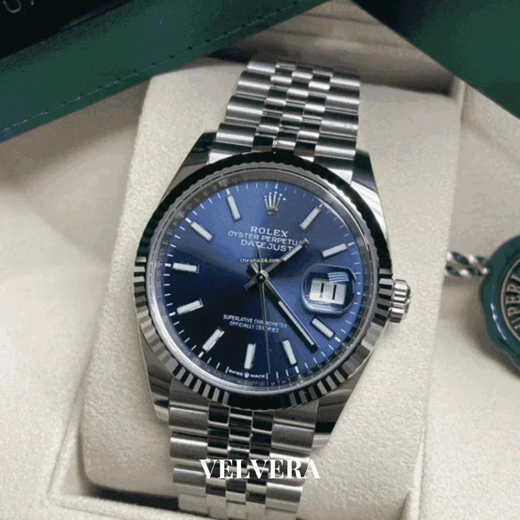 Montre homme - Datejust 41 Bleu - VELVERA