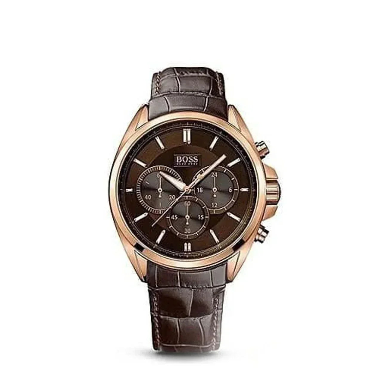 Montre Homme HB - 1513036 Chronographe en Cuir Marron - Ma boutique
