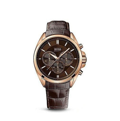 Montre Homme HB - 1513036 Chronographe en Cuir Marron - VELVERA