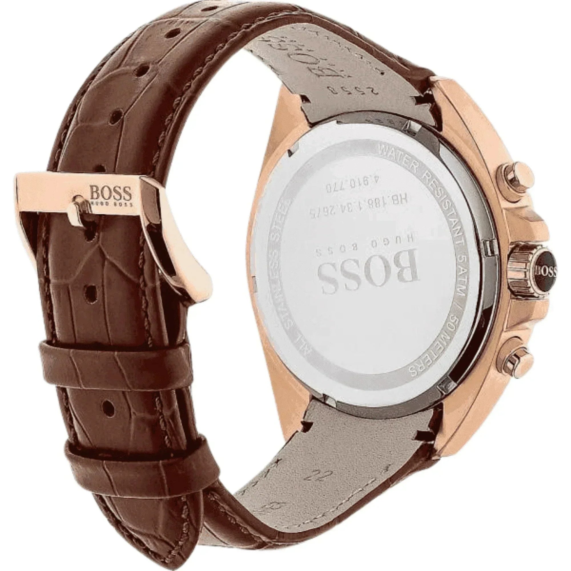 Montre Homme HB - 1513036 Chronographe en Cuir Marron - Ma boutique
