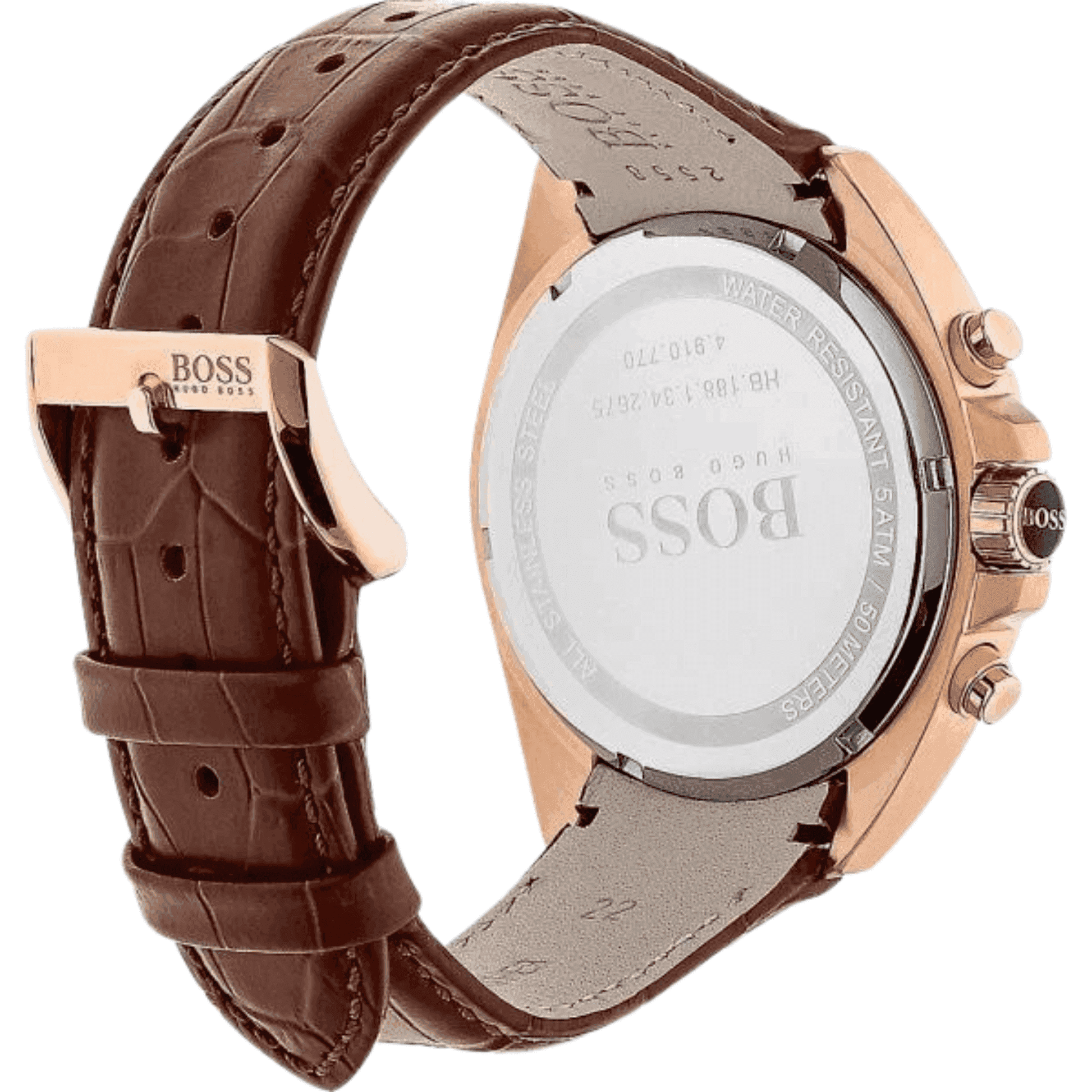 Montre Homme HB - 1513036 Chronographe en Cuir Marron - VELVERA