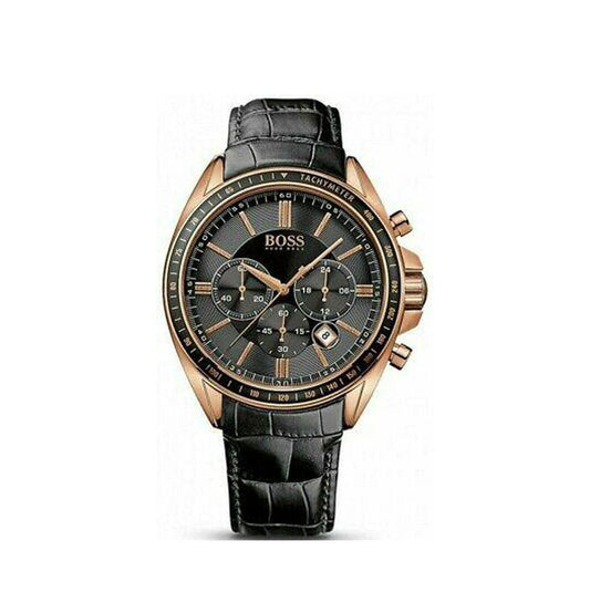 Montre Homme HB - 1513092 Chronographe en Cuir Noir - VELVERA
