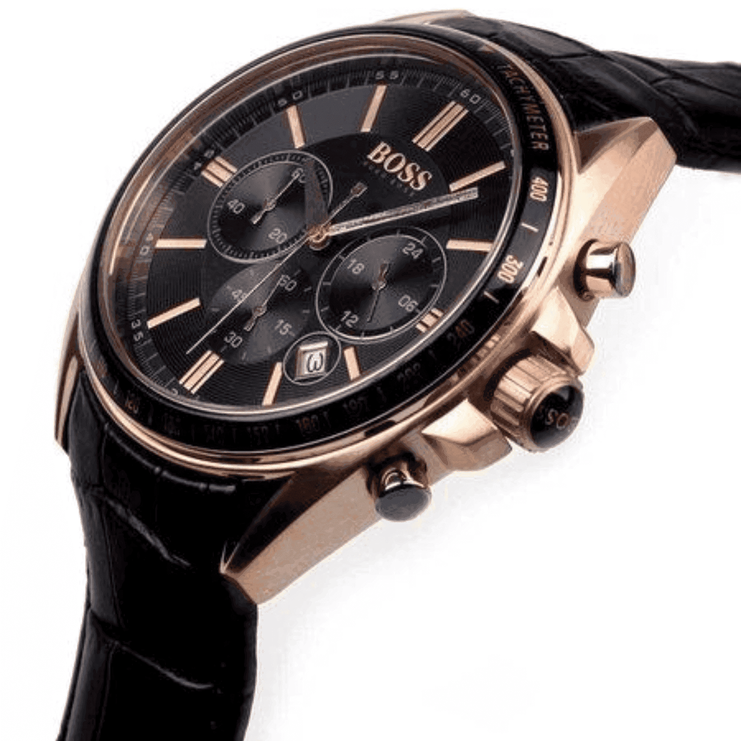 Montre Homme HB - 1513092 Chronographe en Cuir Noir - VELVERA