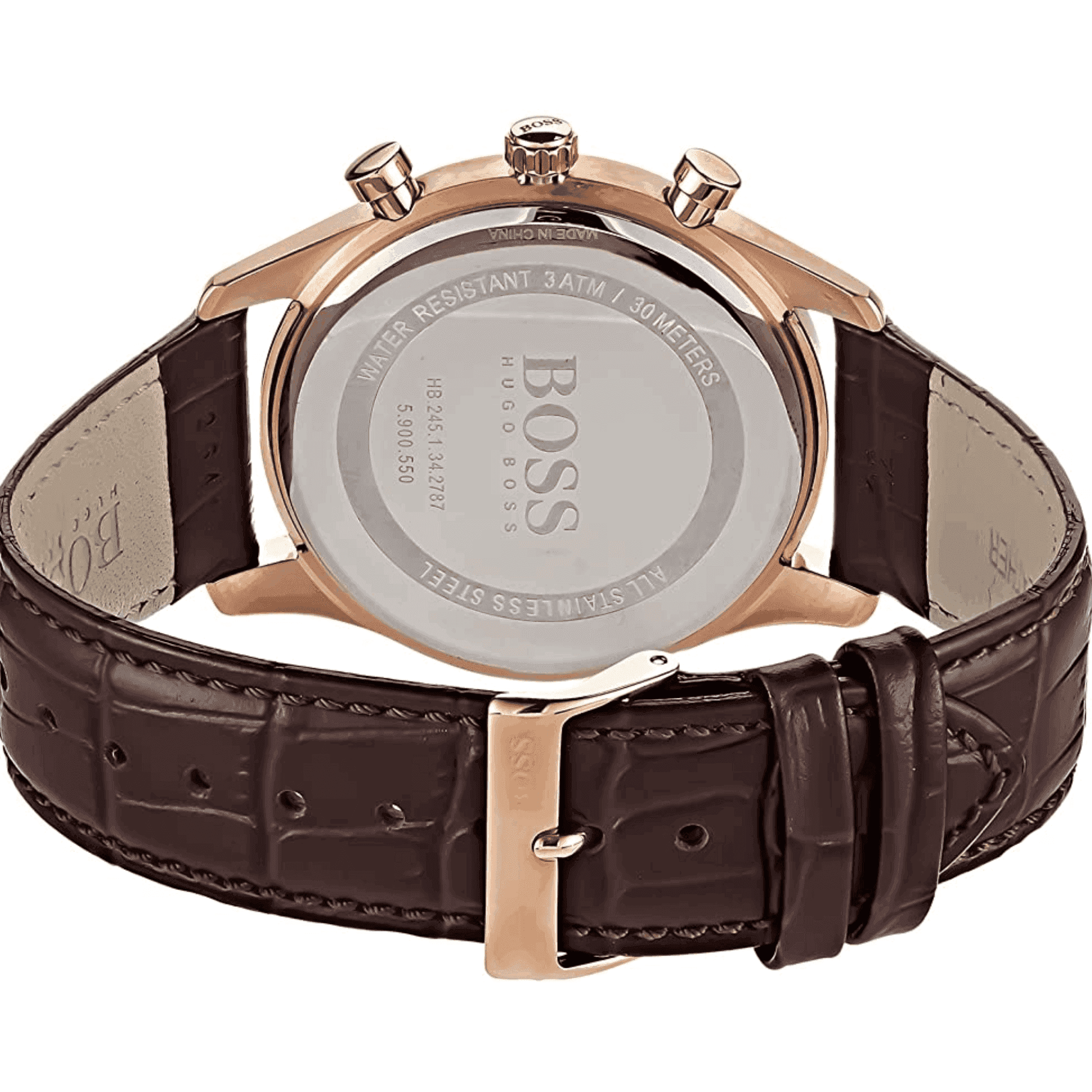 Montre Homme HB - Jet 1513281 Chronographe Marron - VELVERA