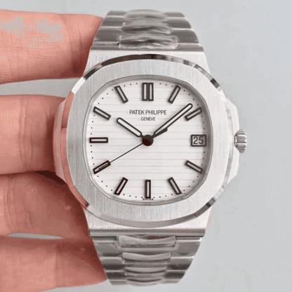 Montre Homme - Patek Nautilus Blanc - VELVERA