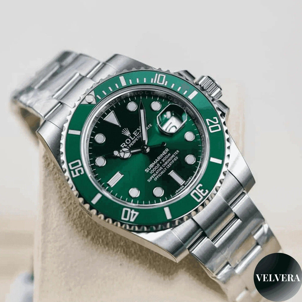 Montre Homme - Submariner Vert "Hulk" - VELVERA