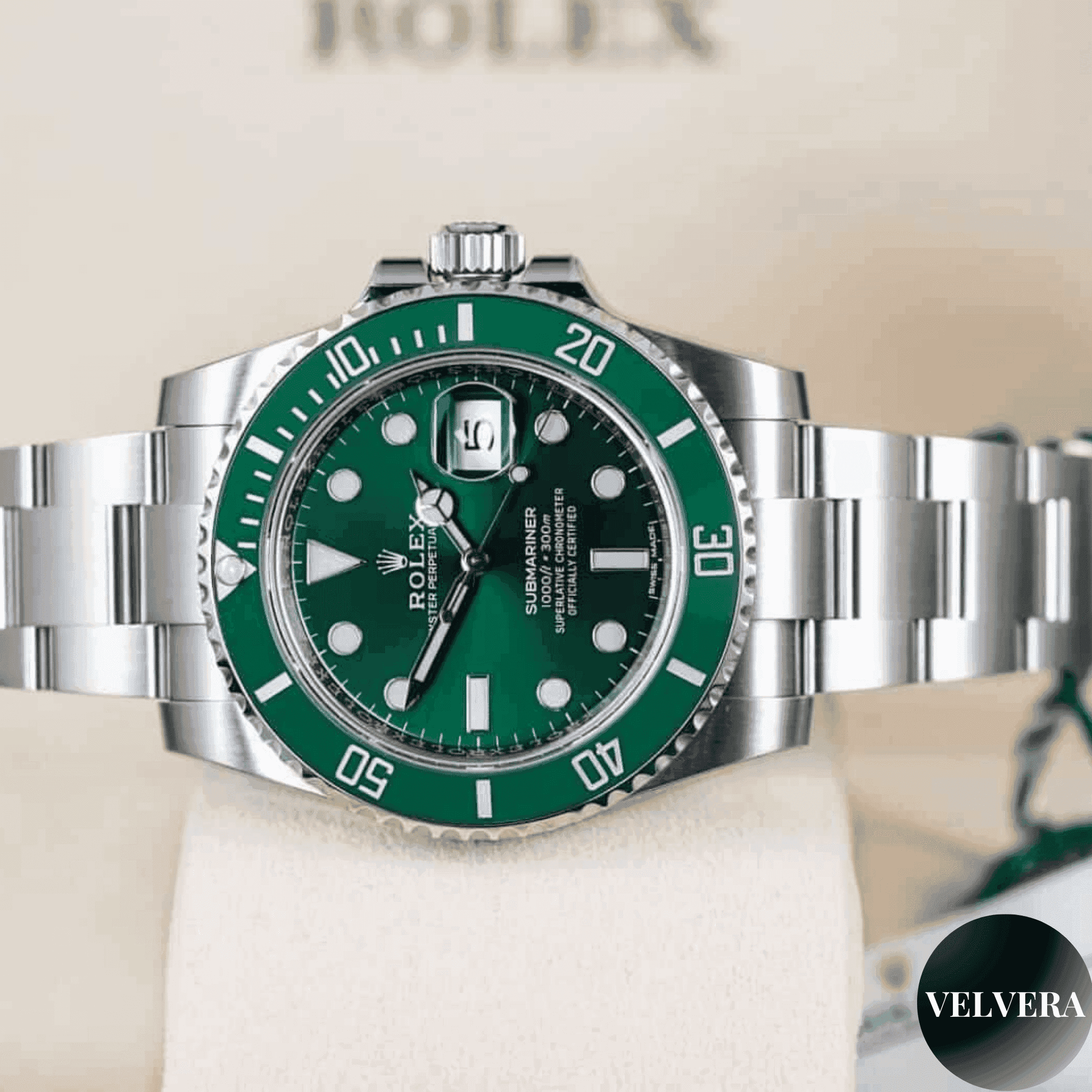 Montre Homme - Submariner Vert "Hulk" - VELVERA
